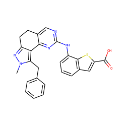 Cn1nc2c(c1Cc1ccccc1)-c1nc(Nc3cccc4cc(C(=O)O)sc34)ncc1CC2 ZINC000169702362