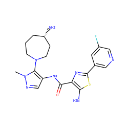 Cn1ncc(NC(=O)c2nc(-c3cncc(F)c3)sc2N)c1N1CCC[C@H](N)CC1 ZINC000169699465