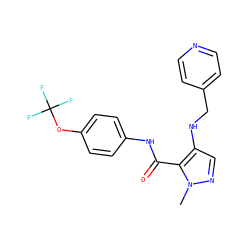 Cn1ncc(NCc2ccncc2)c1C(=O)Nc1ccc(OC(F)(F)F)cc1 ZINC000028889833