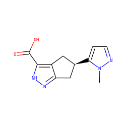 Cn1nccc1[C@H]1Cc2n[nH]c(C(=O)O)c2C1 ZINC000058631432