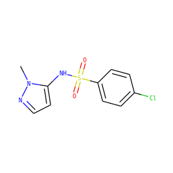 Cn1nccc1NS(=O)(=O)c1ccc(Cl)cc1 ZINC000033712731
