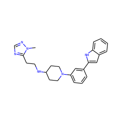 Cn1ncnc1CCNC1CCN(c2cccc(-c3cc4ccccc4[nH]3)c2)CC1 ZINC000023145406