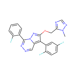 Cn1ncnc1COc1nn2c(-c3ccccc3F)nncc2c1-c1cc(F)ccc1F ZINC000036088266