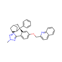 Cn1nnc(-c2ccc(OCc3ccc4ccccc4n3)cc2[C@]2(c3ccccc3)C[C@H]3CC[C@H]2C3)n1 ZINC000101508249