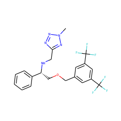 Cn1nnc(CN[C@H](COCc2cc(C(F)(F)F)cc(C(F)(F)F)c2)c2ccccc2)n1 ZINC000027642968
