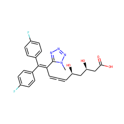 Cn1nnnc1C(C=C=C[C@@H](O)C[C@@H](O)CC(=O)O)=C(c1ccc(F)cc1)c1ccc(F)cc1 ZINC000036242995