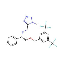Cn1nnnc1CN[C@H](COCc1cc(C(F)(F)F)cc(C(F)(F)F)c1)c1ccccc1 ZINC000096248113