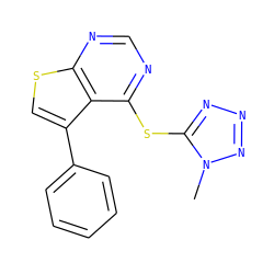Cn1nnnc1Sc1ncnc2scc(-c3ccccc3)c12 ZINC000003316470