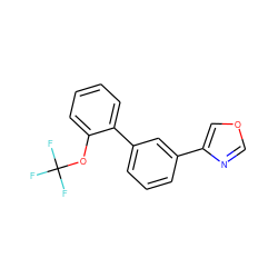 FC(F)(F)Oc1ccccc1-c1cccc(-c2cocn2)c1 ZINC000058581697