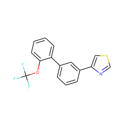 FC(F)(F)Oc1ccccc1-c1cccc(-c2cscn2)c1 ZINC000058576073