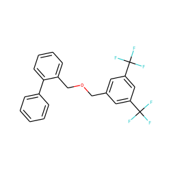 FC(F)(F)c1cc(COCc2ccccc2-c2ccccc2)cc(C(F)(F)F)c1 ZINC000028571402