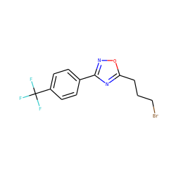 FC(F)(F)c1ccc(-c2noc(CCCBr)n2)cc1 ZINC001247906564