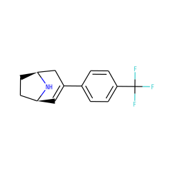 FC(F)(F)c1ccc(C2=C[C@H]3CC[C@@H](C2)N3)cc1 ZINC000045260203