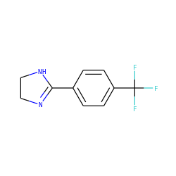 FC(F)(F)c1ccc(C2=NCCN2)cc1 ZINC000013806039