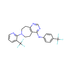 FC(F)(F)c1ccc(Nc2ncnc3c2CCN(c2ncccc2C(F)(F)F)CC3)cc1 ZINC000064572968
