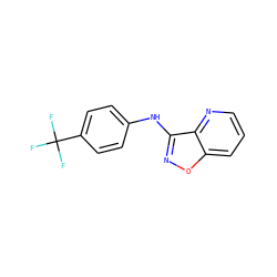 FC(F)(F)c1ccc(Nc2noc3cccnc23)cc1 ZINC000045303072