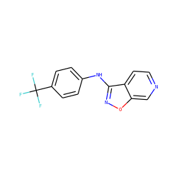 FC(F)(F)c1ccc(Nc2noc3cnccc23)cc1 ZINC000045302648