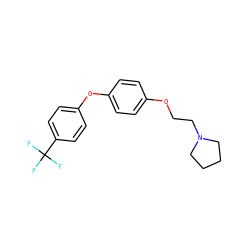 FC(F)(F)c1ccc(Oc2ccc(OCCN3CCCC3)cc2)cc1 ZINC000071330114