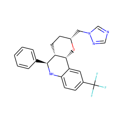FC(F)(F)c1ccc2c(c1)[C@H]1O[C@@H](Cn3cncn3)CC[C@H]1[C@H](c1ccccc1)N2 ZINC000049112518