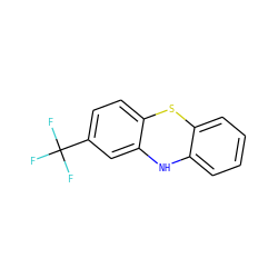 FC(F)(F)c1ccc2c(c1)Nc1ccccc1S2 ZINC000000164387