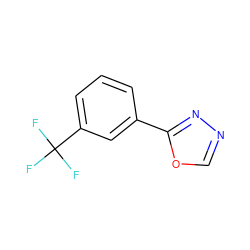 FC(F)(F)c1cccc(-c2nnco2)c1 ZINC000096283862