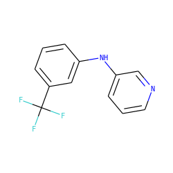 FC(F)(F)c1cccc(Nc2cccnc2)c1 ZINC000082714556