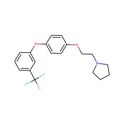 FC(F)(F)c1cccc(Oc2ccc(OCCN3CCCC3)cc2)c1 ZINC000071318344