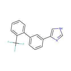 FC(F)(F)c1ccccc1-c1cccc(-c2c[nH]cn2)c1 ZINC000058583502