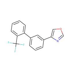 FC(F)(F)c1ccccc1-c1cccc(-c2cocn2)c1 ZINC000058581084