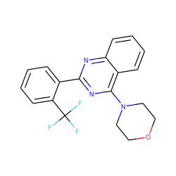 FC(F)(F)c1ccccc1-c1nc(N2CCOCC2)c2ccccc2n1 ZINC000004239254