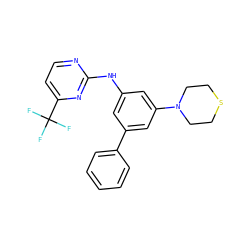 FC(F)(F)c1ccnc(Nc2cc(-c3ccccc3)cc(N3CCSCC3)c2)n1 ZINC001772613752