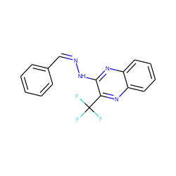 FC(F)(F)c1nc2ccccc2nc1N/N=C\c1ccccc1 ZINC000029763504