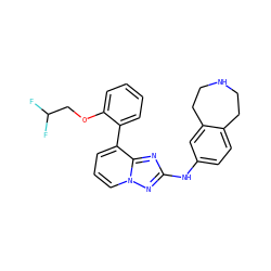 FC(F)COc1ccccc1-c1cccn2nc(Nc3ccc4c(c3)CCNCC4)nc12 ZINC000096169867