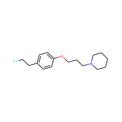 FCCc1ccc(OCCCN2CCCCC2)cc1 ZINC000040845049