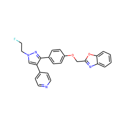 FCCn1cc(-c2ccncc2)c(-c2ccc(OCc3nc4ccccc4o3)cc2)n1 ZINC000210756679