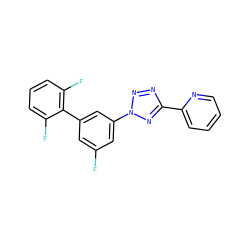 Fc1cc(-c2c(F)cccc2F)cc(-n2nnc(-c3ccccn3)n2)c1 ZINC000028383101