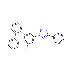 Fc1cc(-c2ccccc2-c2ccccc2)cc(-n2nnc(-c3ccccn3)n2)c1 ZINC000028392816
