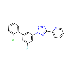 Fc1cc(-c2ccccc2Cl)cc(-n2nnc(-c3ccccn3)n2)c1 ZINC000028383096
