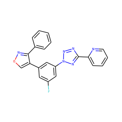 Fc1cc(-c2conc2-c2ccccc2)cc(-n2nnc(-c3ccccn3)n2)c1 ZINC000028396668