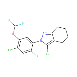Fc1cc(Cl)c(OC(F)F)cc1-n1nc2c(c1Cl)CCCC2 ZINC000006091128
