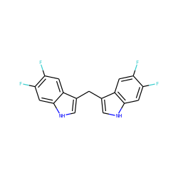 Fc1cc2[nH]cc(Cc3c[nH]c4cc(F)c(F)cc34)c2cc1F ZINC001772594105