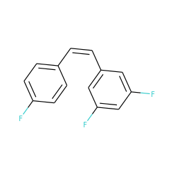 Fc1ccc(/C=C\c2cc(F)cc(F)c2)cc1 ZINC000036159917