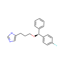 Fc1ccc([C@@H](OCCCc2cnc[nH]2)c2ccccc2)cc1 ZINC000026149542