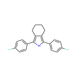 Fc1ccc(-c2[nH]c(-c3ccc(F)cc3)c3c2CCCC3)cc1 ZINC000000023850