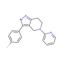 Fc1ccc(-c2[nH]nc3c2CN(c2ccccn2)CC3)cc1 ZINC000263621344