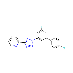 Fc1ccc(-c2cc(F)cc(-n3nnc(-c4ccccn4)n3)c2)cc1 ZINC000028386089