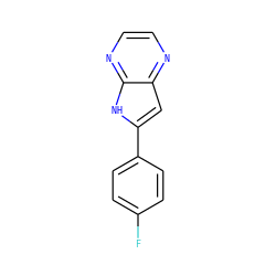Fc1ccc(-c2cc3nccnc3[nH]2)cc1 ZINC000101251429