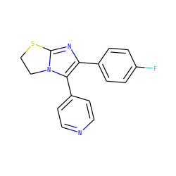 Fc1ccc(-c2nc3n(c2-c2ccncc2)CCS3)cc1 ZINC000001842518