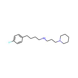 Fc1ccc(CCCCNCCCN2CCCCC2)cc1 ZINC000207166230