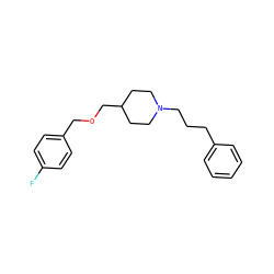 Fc1ccc(COCC2CCN(CCCc3ccccc3)CC2)cc1 ZINC000013730121